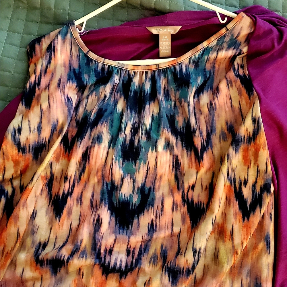 Vibrant flutter sleeve top